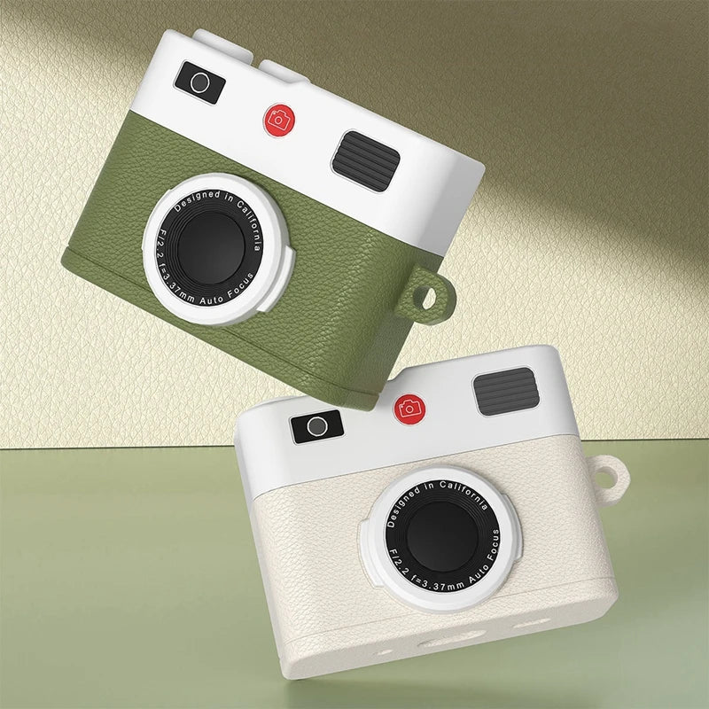 Fashion Retro 3D Camera Earphone Cover for Apple Airpods 4 Soft Silicone Bluetooth Headphone Protective Case New Design