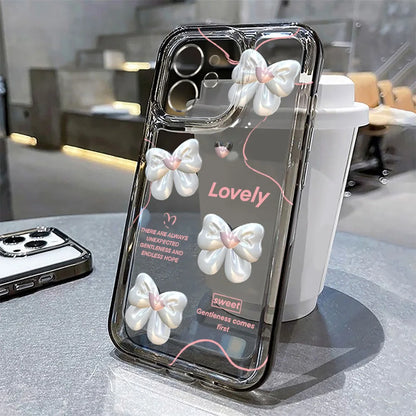 Lotus Flower Transparent Phone Case For iPhone 16 Pro Max Case iPhone 13 17 15 11 12 14 Pro Max XR 8 7 Plus SE Shockproof Cover