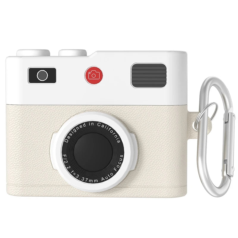 Fashion Retro 3D Camera Earphone Cover for Apple Airpods 4 Soft Silicone Bluetooth Headphone Protective Case New Design
