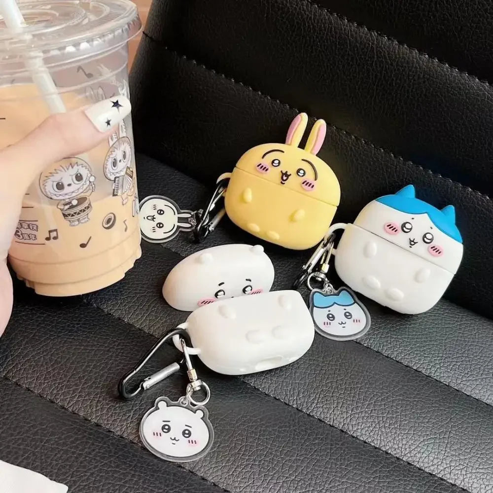 For Airpods 4 3 2 1 Pro 2 Case Kawaii Chiikawa Protective Shell Hachiware Usagi Cute Apple Wireless Bluetooth Earphone Girl Gift