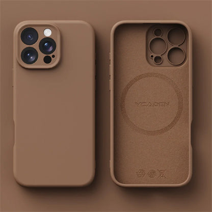 Luxury Liquid Silicone For Magsafe Phone Case For iPhone 16 Plus 15 14 13 12 Pro Max 11 Wireless Charging Skin Smooth Cover