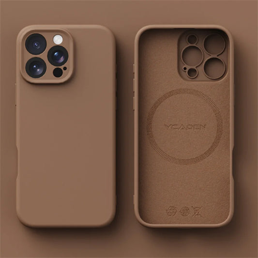 Luxury Liquid Silicone For Magsafe Phone Case For iPhone 16 Plus 15 14 13 12 Pro Max 11 Wireless Charging Skin Smooth Cover
