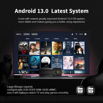 4K Streaming Smart TV Stick MX10 X1 4K Ultra 2GB 16GB WIFI Voice Remote Android 13 TV Sticks Set Top Box Fire Stick