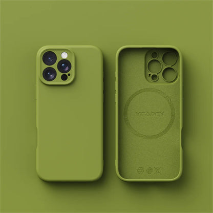 Luxury Liquid Silicone For Magsafe Phone Case For iPhone 16 Plus 15 14 13 12 Pro Max 11 Wireless Charging Skin Smooth Cover