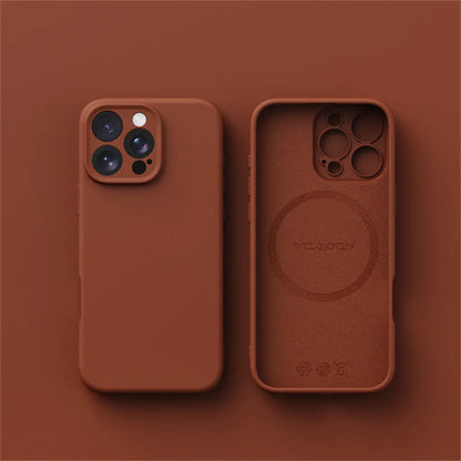 Luxury Liquid Silicone For Magsafe Phone Case For iPhone 16 Plus 15 14 13 12 Pro Max 11 Wireless Charging Skin Smooth Cover