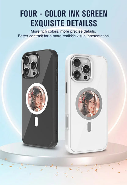 Magnetic NFC Ink Smart Phone Case For iphone 16 15 14 Pro Max DIY Picture Ink Phone Case Screen Phone Cover Four Colors Image