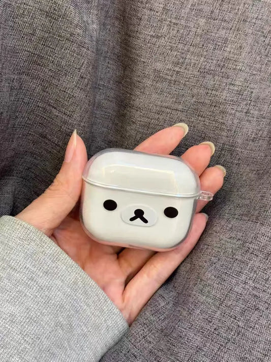 New Creative Bear Expression Graffiti Earphone Protective Case Suitable for Airpods Pro 3/4 Apple Bluetooth Earphones 1/2