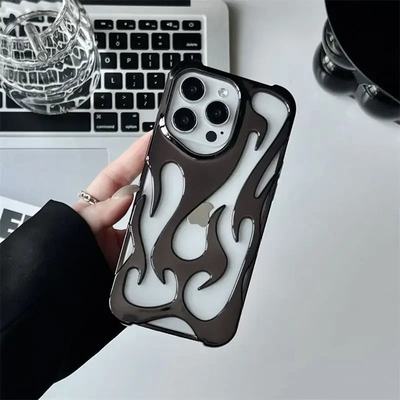 3D Flame Pattern Slim iPhone Case – Mobizzio