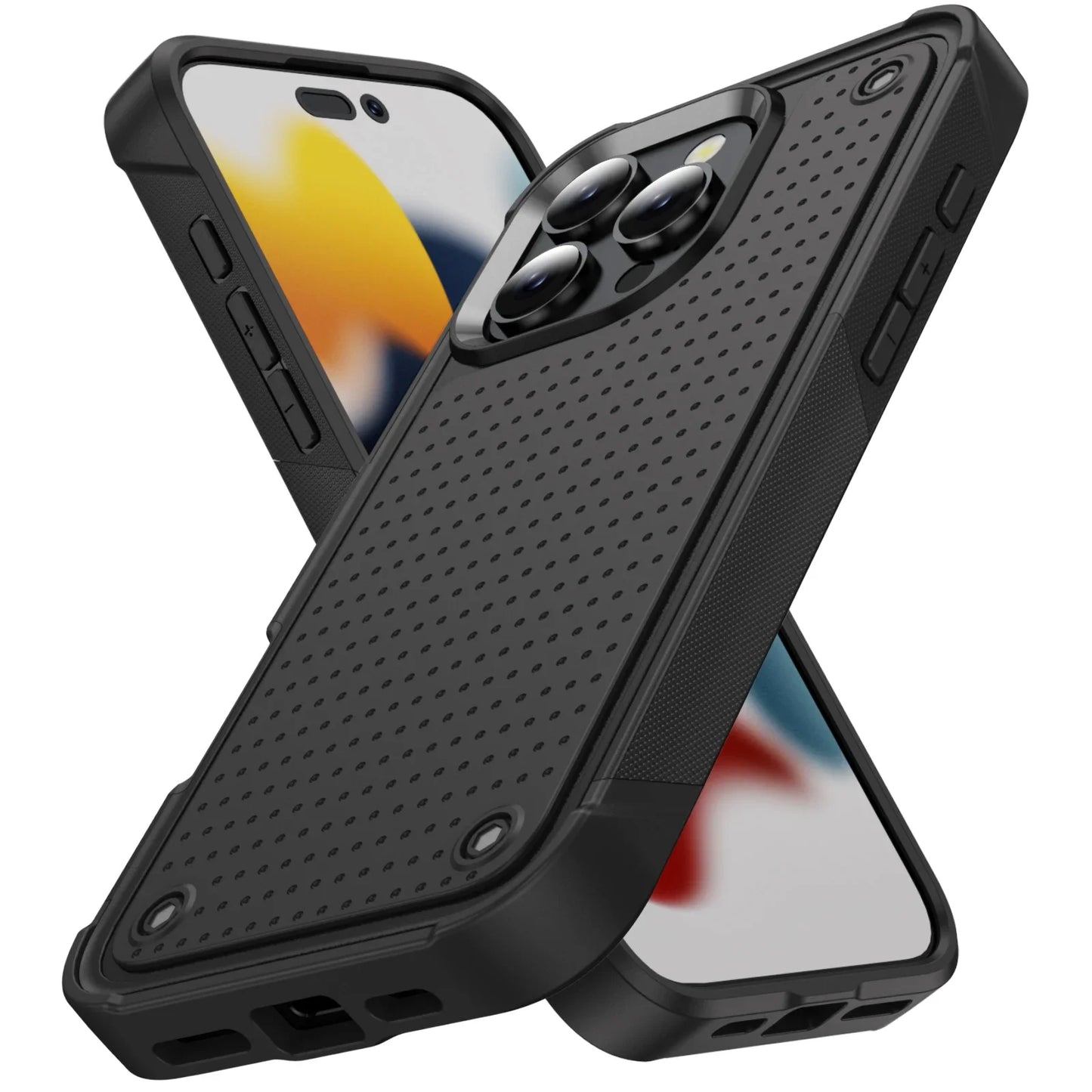 Hybrid Rugged Armor Shockproof Case For iPhone 11 12 13 14 15 16 Pro Max Xs XR 8 7 SE 2022 Hard Plastic Frame TPU Back Cover