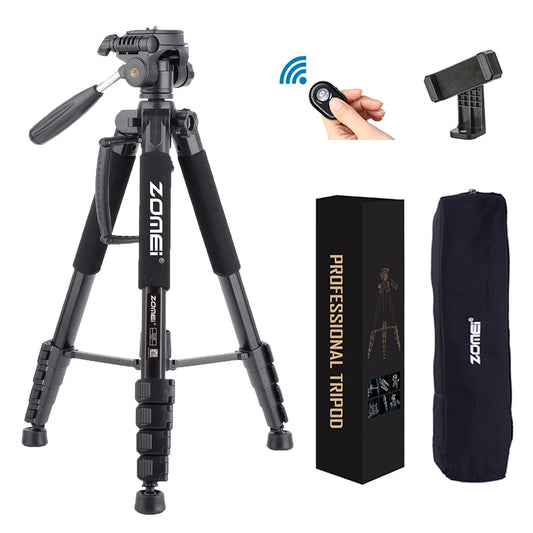 Zomei Q188 188cm Professional photography accessories video camera DSLR tripod for phone with phone holder