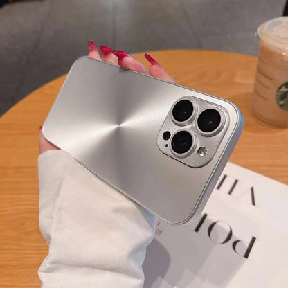 Luxury Laser Aurora CD Texture Matte Phone Case For iPhone 16 15 14 Plus 13 12 11 Pro Max Lens Protection Bumper Armor Cover