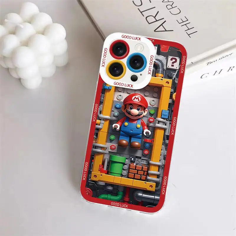 Japan Super Mario Art Phone Case For IPhone 15 Pro Max 14 11 12 13 Mini XR XS 7 8 6 6S Plus SE Hot Games Soft Clear Back Cover