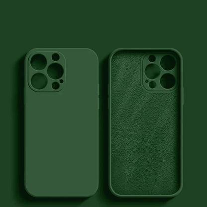 Luxury Liquid Silicone Phone Case For Apple iPhone 16 15 14 13 12 11 Pro Max Soft Case Shockproof Bumper Cover Phone Accessories