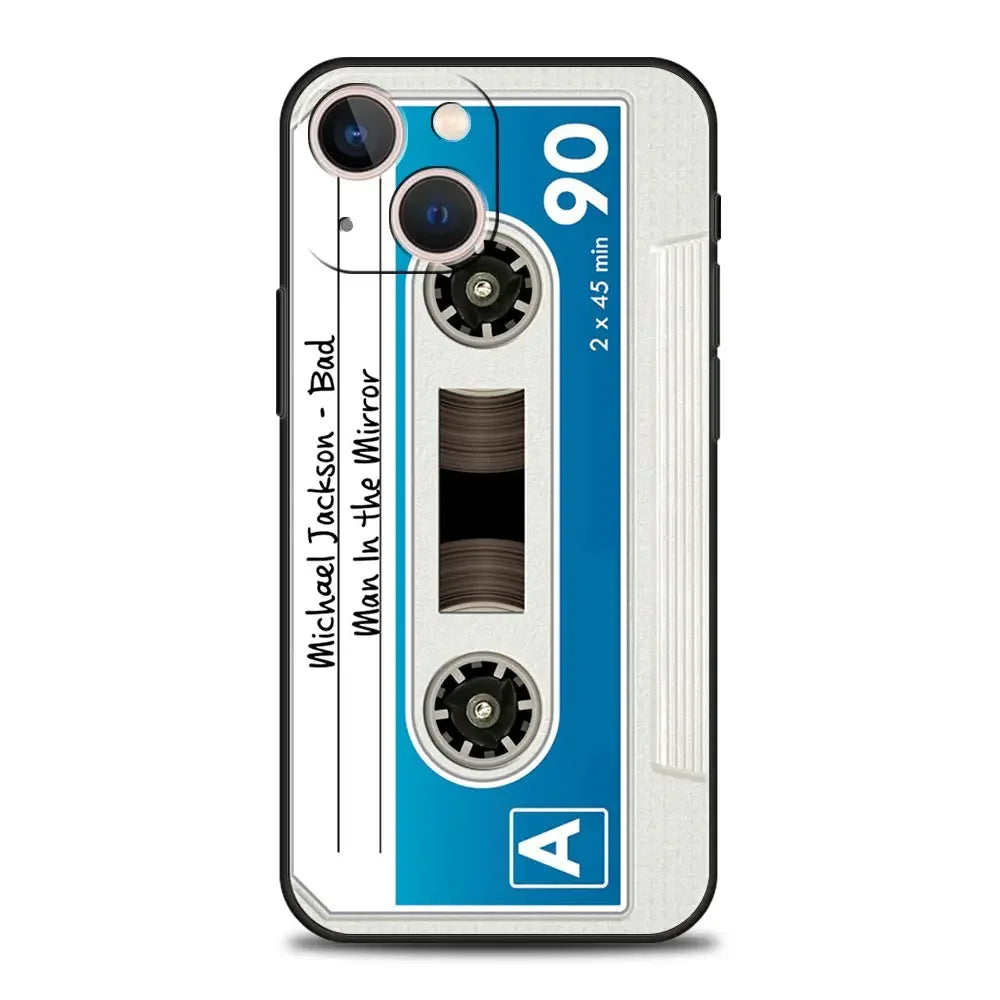 Vintage Tape Camera Gameboy Phone Case For iPhone Apple 16 15 14 13 12 11 Pro Max Mini 7 8 Plus XR XS X SE 2020 Black Cover