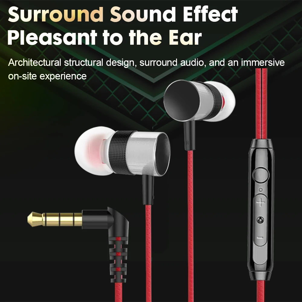 HiFi Wired Earphones with Dolby Surround Sound - 3.5mm Jack Enhanced Audio Quality In-Ear Headphone for Smart Phone PC Earphone