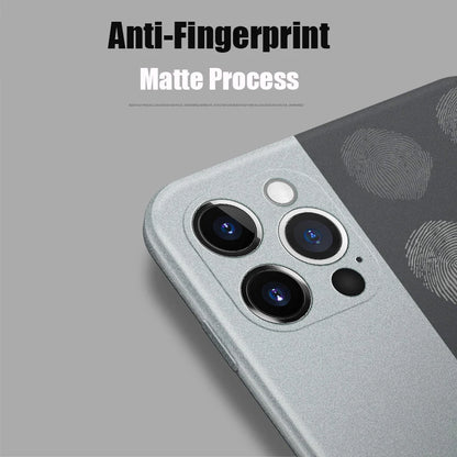 Ultra-Thin Sandstone Matte Case For iPhone 15 14 13 Pro 12 11 Pro Max Mini 16 Plus Slim Soft TPU Shockproof Scrub Back Cover