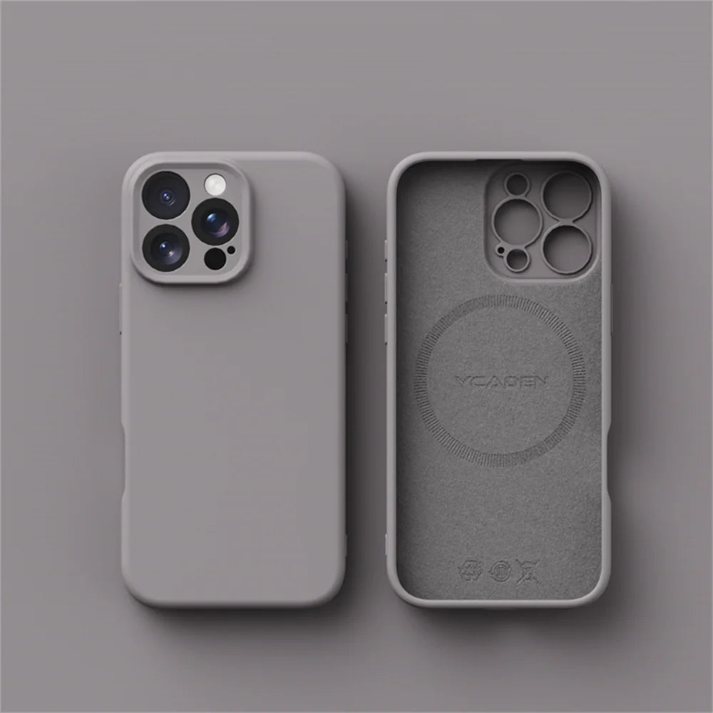 Luxury Liquid Silicone For Magsafe Phone Case For iPhone 16 Plus 15 14 13 12 Pro Max 11 Wireless Charging Skin Smooth Cover