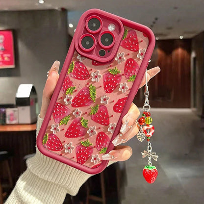 Artistic Strawberry Pattern Designer iPhone Case – Mobizzio