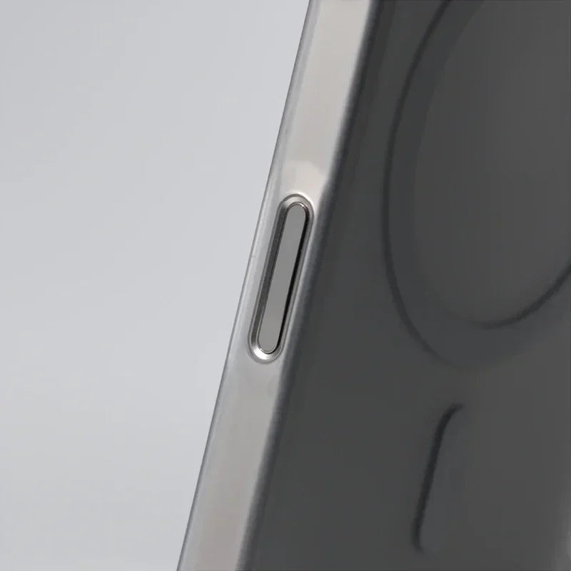 Ultra Thin Frosted Barcode Wireless Charging MagSafe Phone Case for iPhone 17 16 14 15 13 12 Pro Max Translucent Hard PC Cover