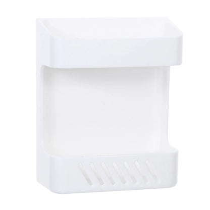 Wall Mounted Mobile Phone Charging Holder Bracket Remote Controller Stand Multi-function Wall Shelf Hotel Universal Storage Box