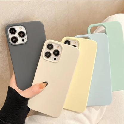 Luxury For Apple Original Silicone Phone Case For iPhone 15 13 12 11 14 Pro Max Mini X XS XR 8 Plus Shockproof Cover Accessories