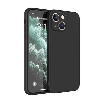 Square Square Liquid Silicone Phone Case for iPhone 14 Plus 11 12 13 14 Pro Max 12 13 mini Luxury Camera Protective Cover