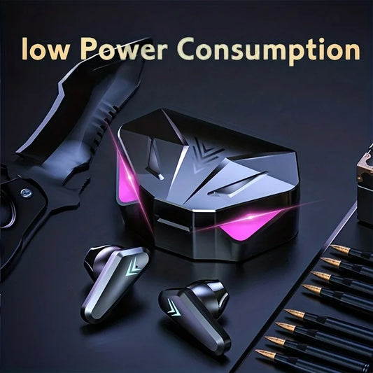 TWS Wireless Bluetooth Headset LED Display Gamer Earbuds with Mic Wireless Headphones Noise Cancelling Bluetooth Earphones X15