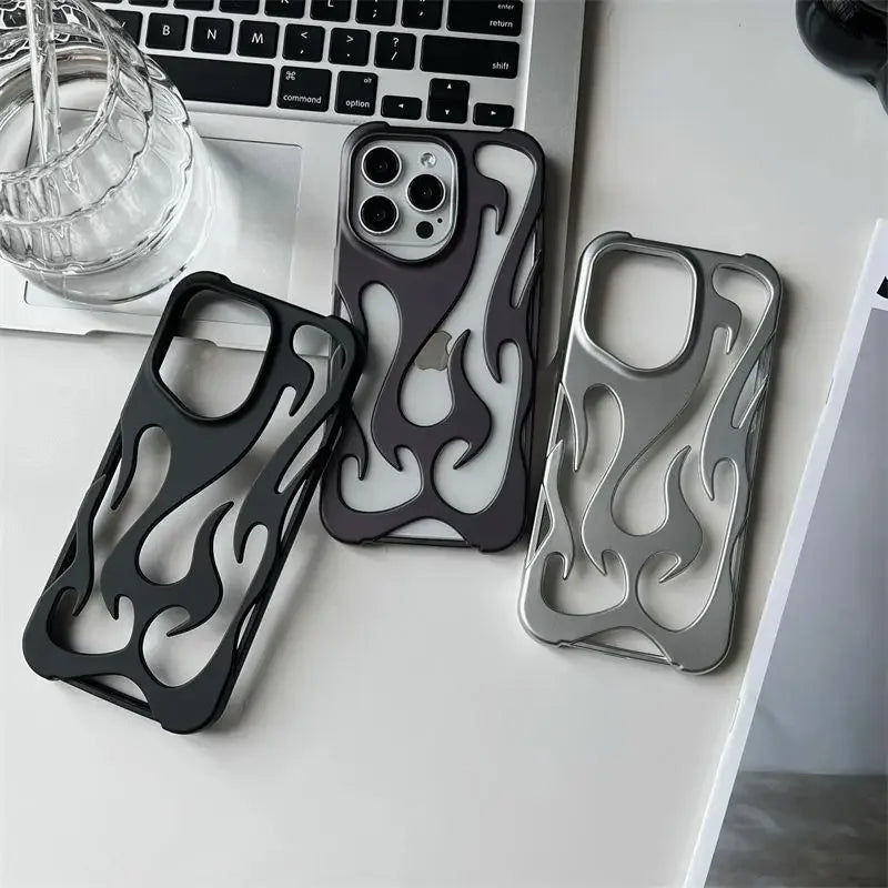 3D Flame Pattern Slim iPhone Case – Mobizzio