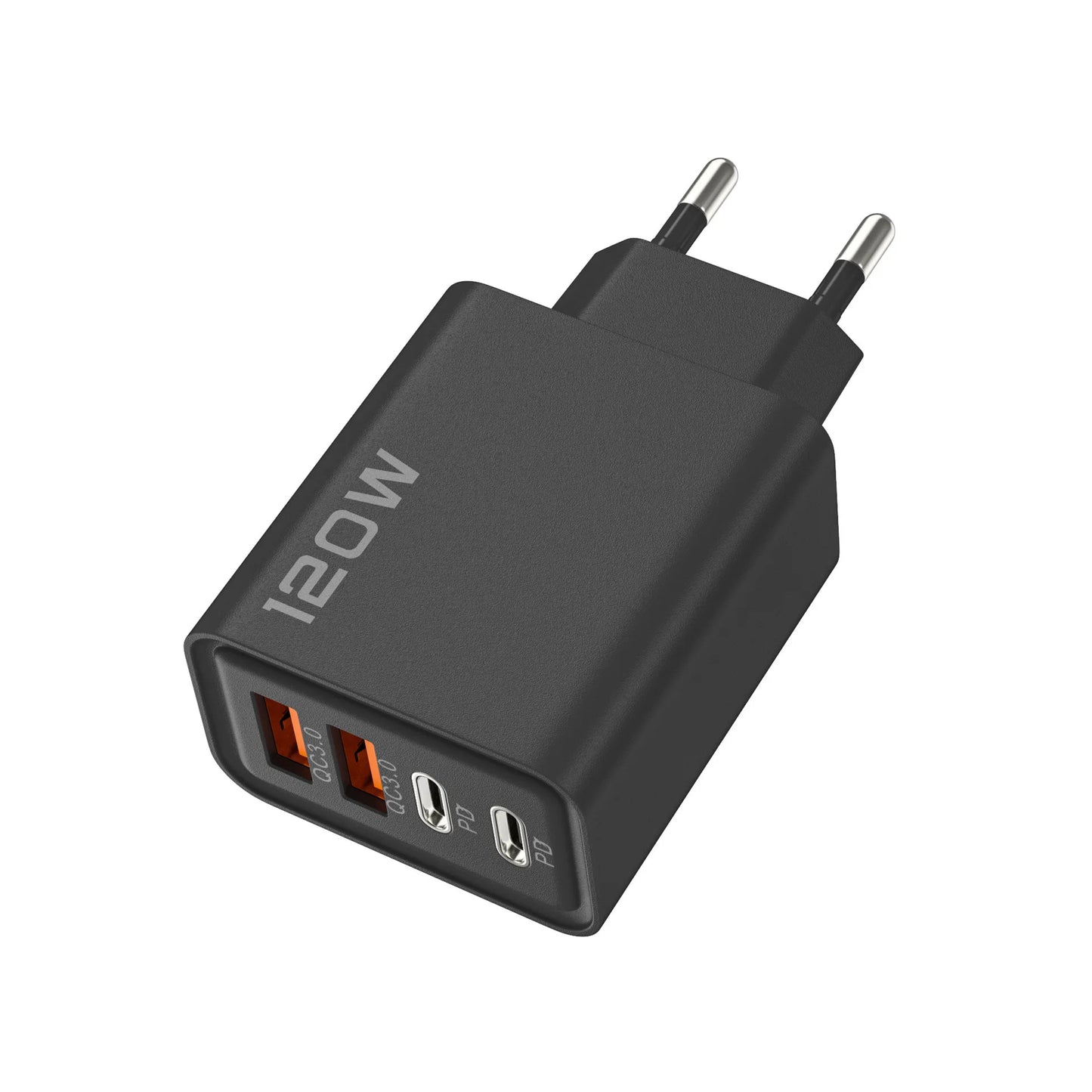 120W 4 Port USB Type C Charger Fast Charging Data Cable USB Phone Charger Adapter for Samsung iPhone Xiaomi Huawei Wall Charger