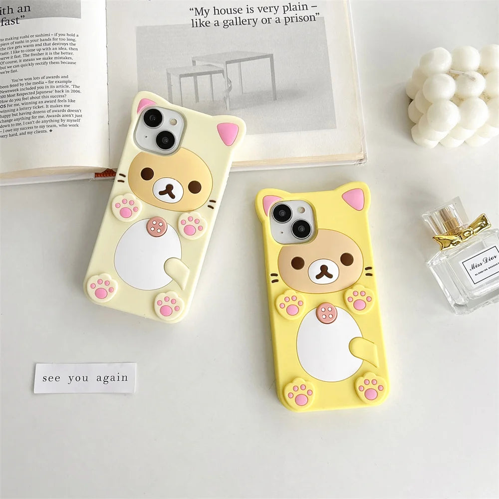 Cute Bear Silicone Designer iPhone Case – Mobizzio