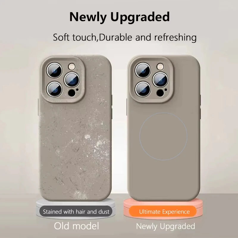Original Liquid Soft Silicone For Magsafe Wireless Charge Magnetic Case For iPhone 16 Plus 15 14 13 12 Pro Max 11 Cover