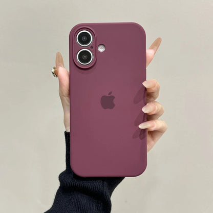 Original Liquid Silicone Phone Case For iPhone 16 15 13 12 14 Pro Max Apple Cases For iPhone 13 12 14 15 16 Plus Full Logo Cover