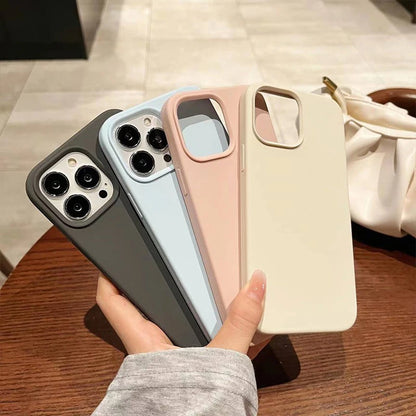 Luxury For Apple Original Silicone Phone Case For iPhone 15 13 12 11 14 Pro Max Mini X XS XR 8 Plus Shockproof Cover Accessories