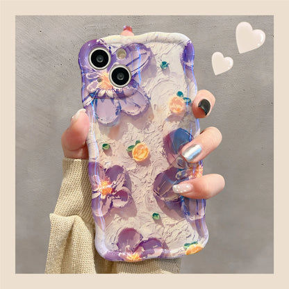 Luxury Laser Flowers Glitter iPhone Case For iPhone 17 Air 16 Pro Max 15 14 13 12 11 Plus Fashion Soft Silicone Shockproof Cover