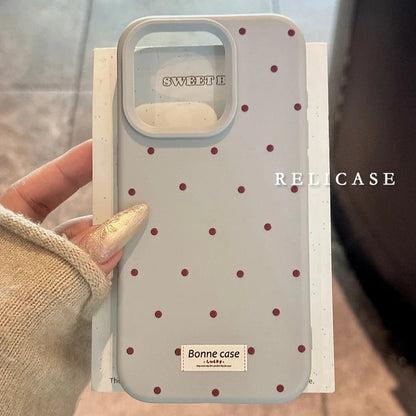 Luxury Soft Liquid Silicone Wave Point Phone Case For iPhone 11 12 13 14 15 16 Pro Max Plus Shockproof Bumper Back Cases Cover