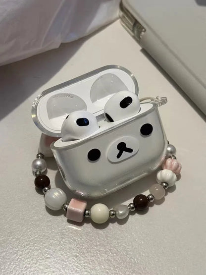 New Creative Bear Expression Graffiti Earphone Protective Case Suitable for Airpods Pro 3/4 Apple Bluetooth Earphones 1/2
