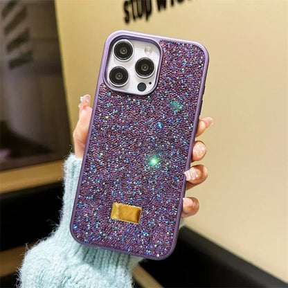 Luxury Bling Glitter Phone Case For iPhone 16 Pro Max 15Pro 14plus 13 12 Vogue Protective Soft Diamond Cover Protective Shell