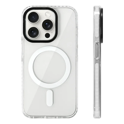 Transparent Neon Color MagSafe Phone Case for iPhone 17Air 15 16Pro Max 13 14 12 11 Wireless Charging Soft Silicone Bumper Cover