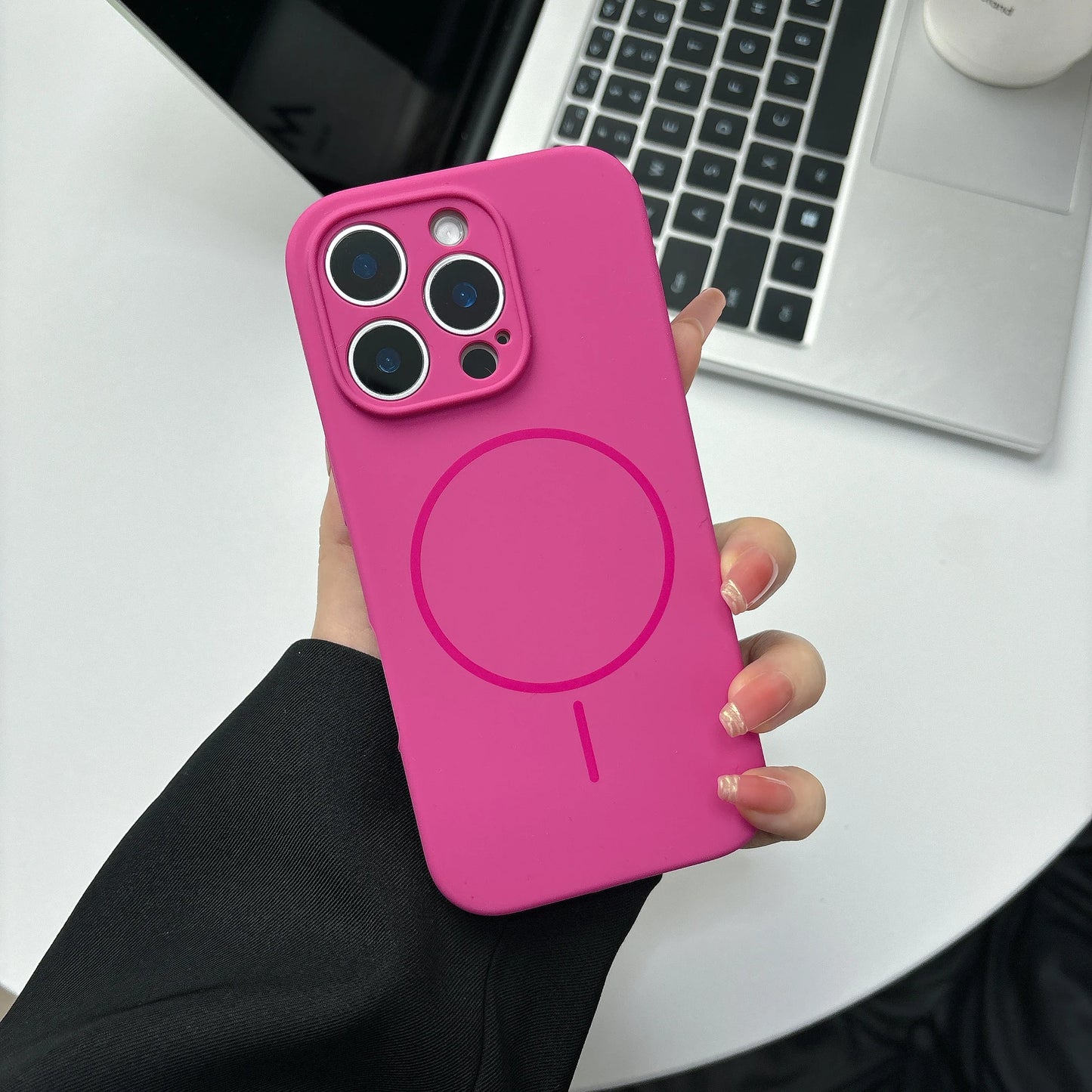 Fashion Fluorescent Silicone Magnetic for Magsafe Case For iPhone 17 Air 16 15 14 Plus 13 12 Pro Max Wireless Charge Candy Cover