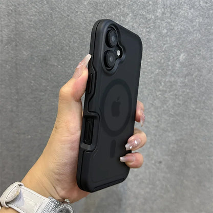 Magnetic Neon Color Matte Translucent Armor Shockproof Case for IPhone 16 13 12 14 15 Pro Max for Magsafe Wireless Charge Cover