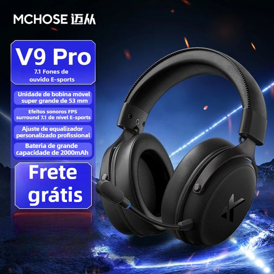 MCHOSE V9 Pro Headset with Microphone Three Mode Bluetooth Wireless Computer PC Gamer Headphones Accessories V9 Pro MCHOSE