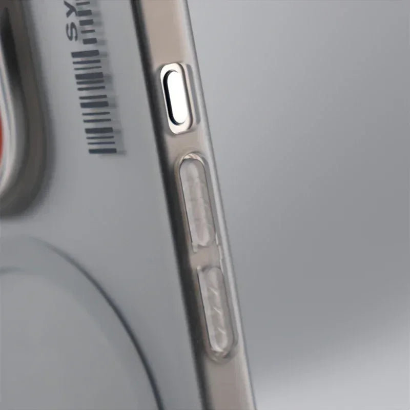 Ultra Thin Frosted Barcode Wireless Charging MagSafe Phone Case for iPhone 17 16 14 15 13 12 Pro Max Translucent Hard PC Cover