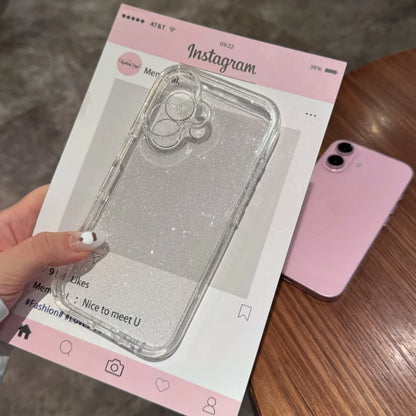Luxury Glitter Transparent Bling Case For iPhone 17 Air 11 12 13 14 15 16 Pro Max X XR XS 7 8 Plus Shockproof Soft Bumper Cover