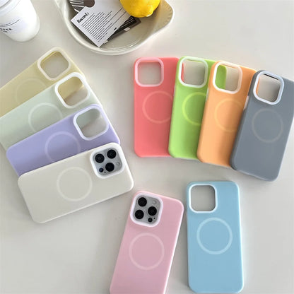 Luxury Jelly Liquid Silicone Magnetic For Magsafe Case For iPhone 17 Air 16 E 15 14 13 12 11 Pro Max Plus Shockproof Matte Cover