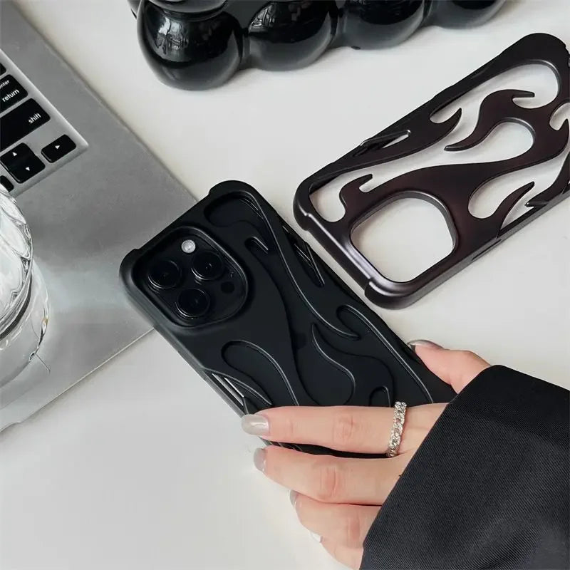 3D Flame Pattern Slim iPhone Case – Mobizzio