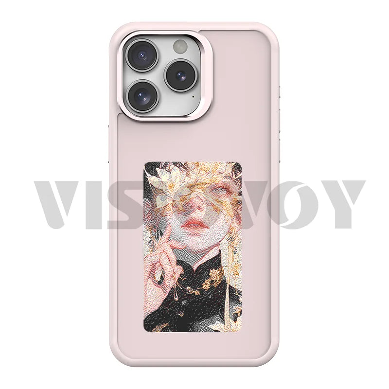 Premium NFC E-Ink Screen Phone Case – Customizable DIY Smart Cover for iPhone 13/14/15/16 Pro