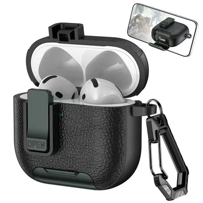 Can be used in mobile phone holders For AirPods 4 Case Shockproof Protective Cover For Airpods Pro 2nd AirPods4 Leather Bracket