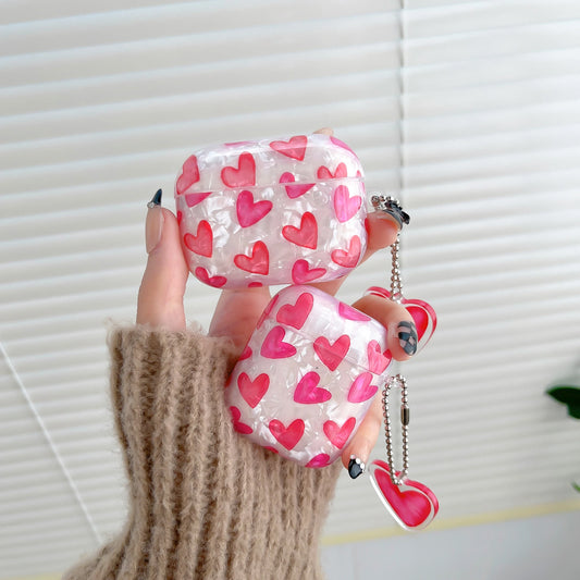 Shell pattern rose heart pattern earphone protection case for AirPods Pro /Airpod 3/AirPods 2/AirPods Pro2 case