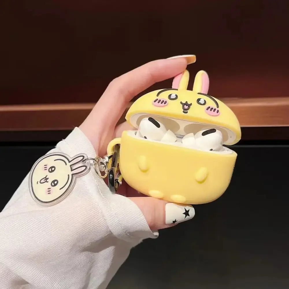 For Airpods 4 3 2 1 Pro 2 Case Kawaii Chiikawa Protective Shell Hachiware Usagi Cute Apple Wireless Bluetooth Earphone Girl Gift