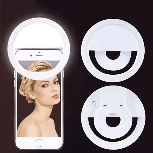 USB Charge LED Selfie Fill Light Led Selfie Ring Light Mobile Phone Live Broadcast Video LED Selfie Ring Lamp For Huawei Samsung